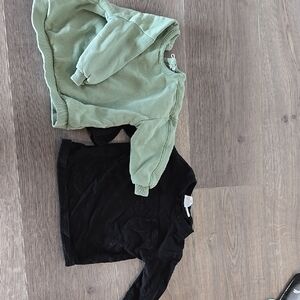 Green and Black Sweatshirts
